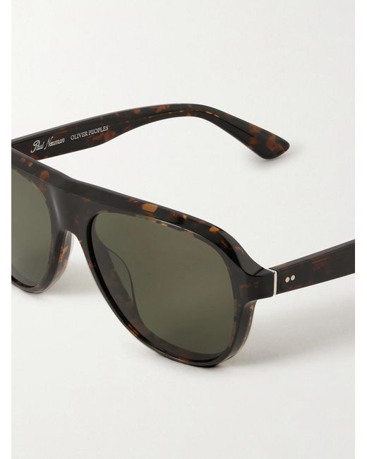 Oliver Peoples Black Paul Newman Aviator-style Acetate Sunglasses for men