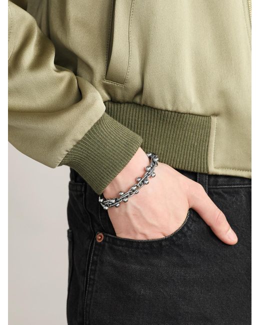 Saint Laurent Metallic Tone Chain Bracelet for men