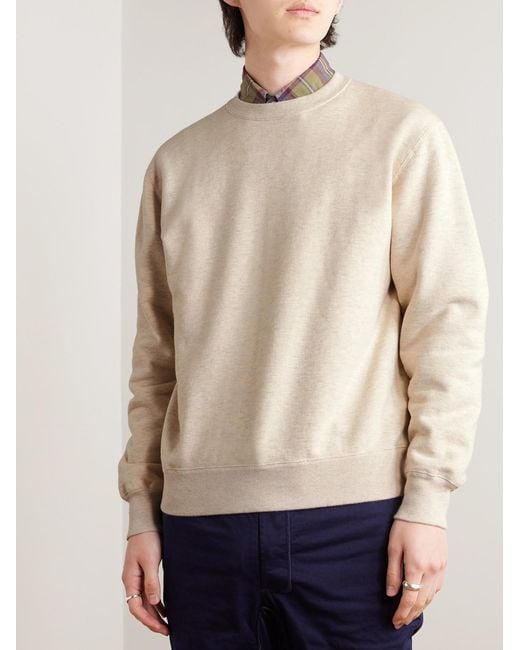 Beams Plus Natural Cotton-Jersey Sweatshirt for men