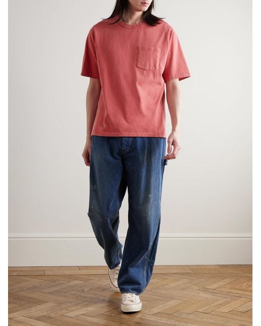 Corridor NYC Pink Garment-Dyed Cotton-Jersey T-Shirt for men