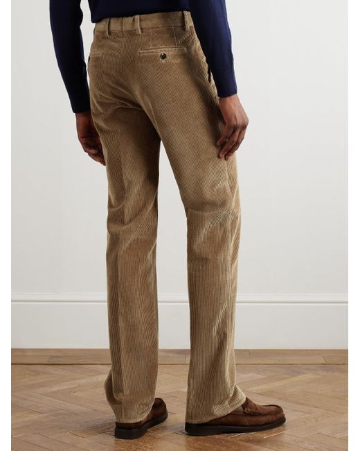 Incotex Natural Straight-Leg Cotton-Blend Corduroy Trousers for men