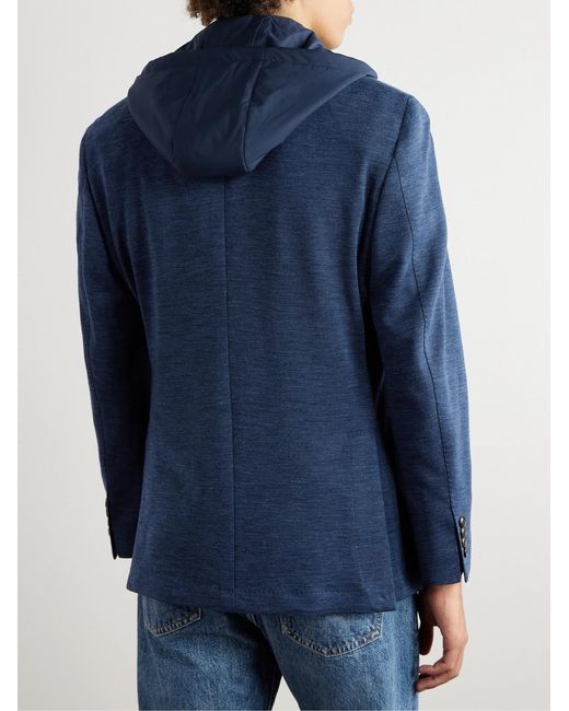 Peter Millar Blue The Winter Excursionist Elite Wool Blazer With Removable Shell Hooded Gilet for men