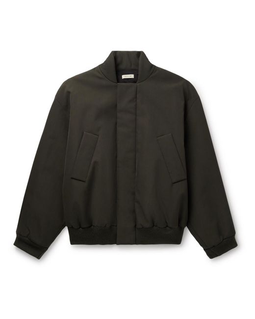 Fear Of God Black Virgin Wool And Cotton-blend Twill Bomber Jacket for men