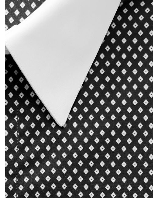 Tom Ford Gray Slim-Fit Printed Cotton Shirt for men