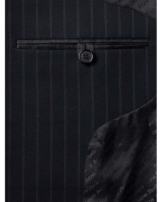 Acne Black Jotam Oversized Pinstriped Twill Blazer for men