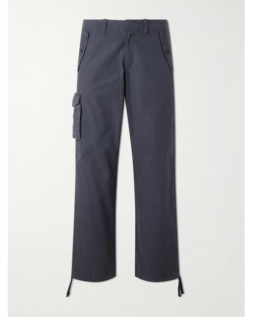 Jeanerica Blue Monti Straight-Leg Cotton Trousers for men