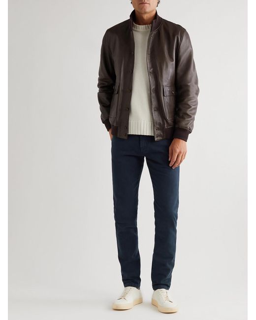 Loro Piana Blue Slim-Fit Stretch-Denim Jeans for men