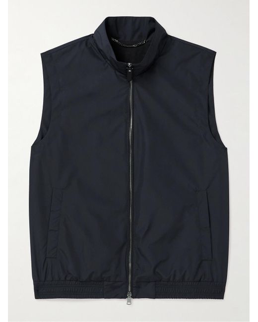 Canali Blue Shell Gilet for men