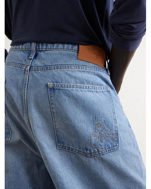 CHERRY LA Blue Straight-Leg Jeans for men