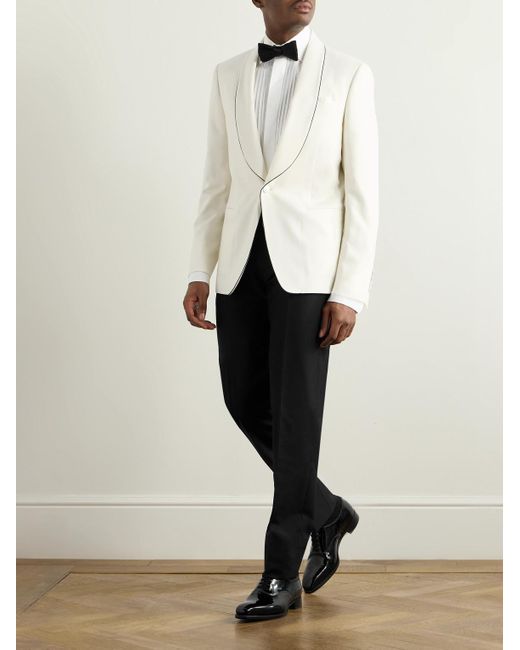 Lardini Natural Wool-blend Crepe Tuxedo Jacket for men