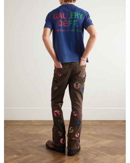 GALLERY DEPT. Blue Boardwalk Logo-Print Cotton-Jersey T-Shirt for men