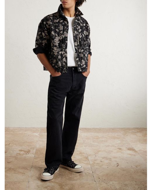 Needles Black Printed Denim Jacket for men