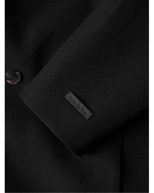 Fear Of God Black Eternal California Oversized Double-breasted Virgin Wool And Cotton-blend Twill Blazer for men