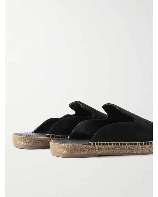 Tom Ford Black Barnes Suede Backless Espadrilles for men