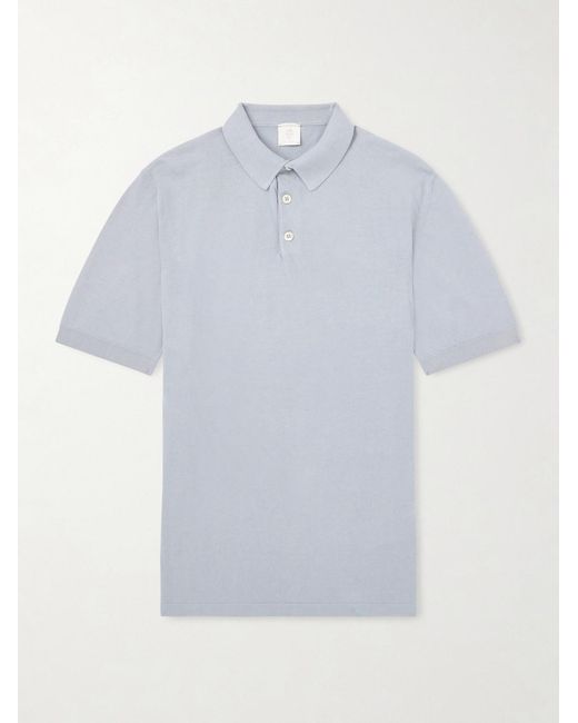 Eleventy White Cotton Polo Shirt for men