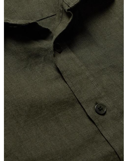 NN07 Green Deon 5708 Linen Shirt for men