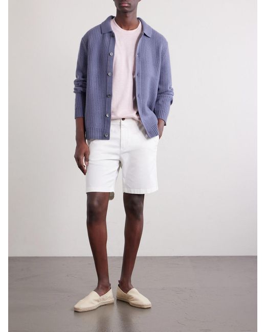 Mr P. Blue Textured Wool And Cashmere-Blend Overshirt for men