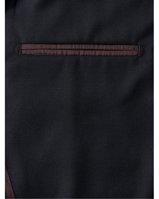 Rubinacci Blue Unstructured Wool-Twill Suit Jacket for men
