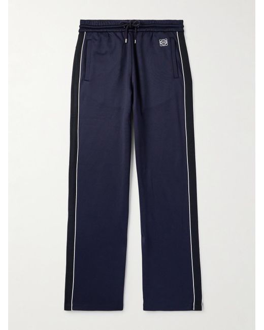 Loewe Gerade geschnittene Jogginghose aus technischem Jersey mit Logostickerei in Blue für Herren
