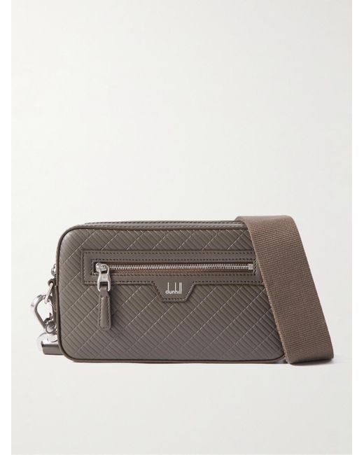 dunhill Contour West End Embossed Leather Messenger Bag in Brown for Men Lyst UK