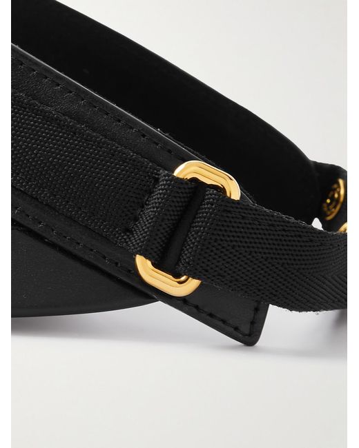 Tom Ford Black Leather Visor for men