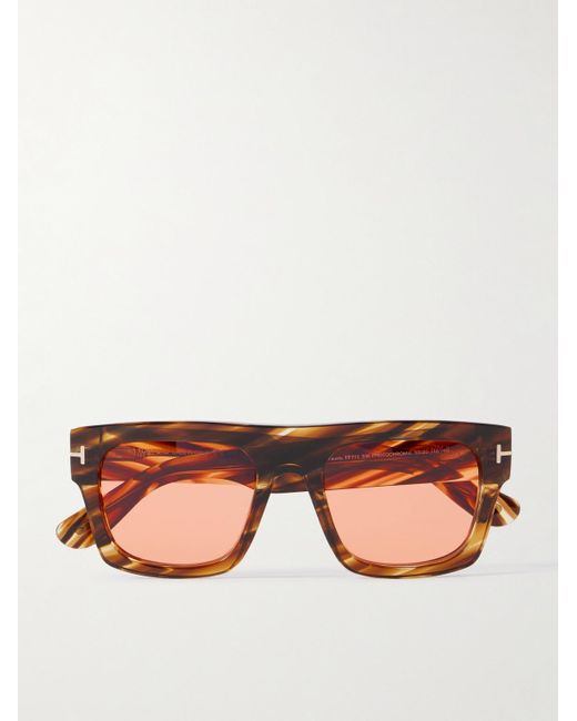 Tom Ford Brown Fausto Square-Frame Acetate Sunglasses for men