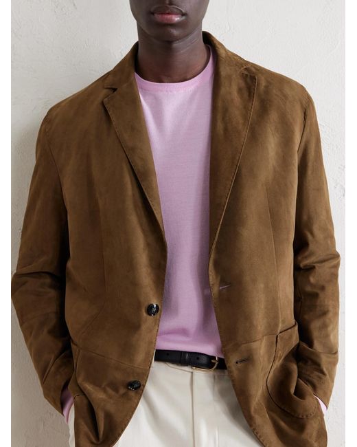 William Lockie Pink Merino Wool Sweater for men
