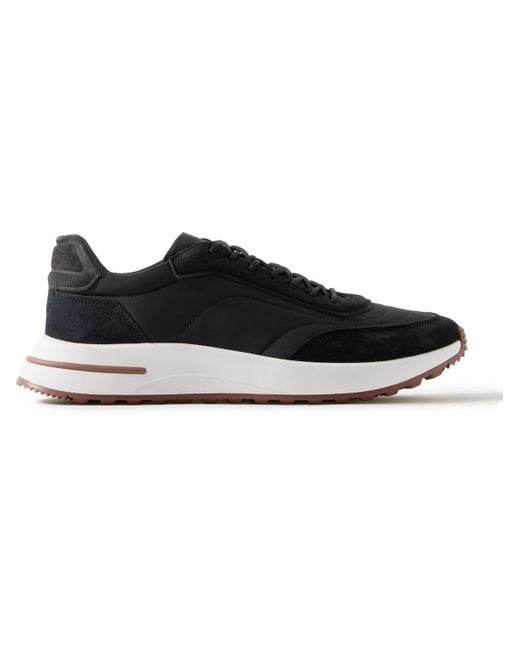 Loro Piana Black Weekend Walk Storm System® Suede-trimmed Shell Sneakers for men