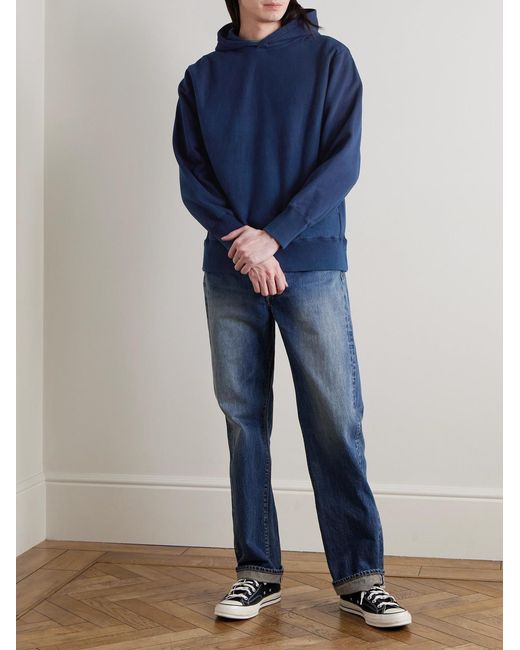 Blue Blue Japan Blue Dyed Organic Cotton-Jersey Hoodie for men