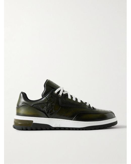 berluti*Playoff Scritto Venezia Calf Leather スニーカー S6254-002_playoff-scritto-