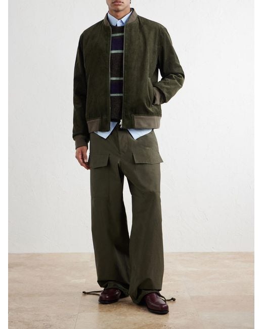 Mr P. Green Cotton-Corduroy Bomber Jacket for men