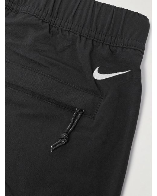 Nike Black Acg Straight-leg Belted Logo-embroidered Shell Shorts for men