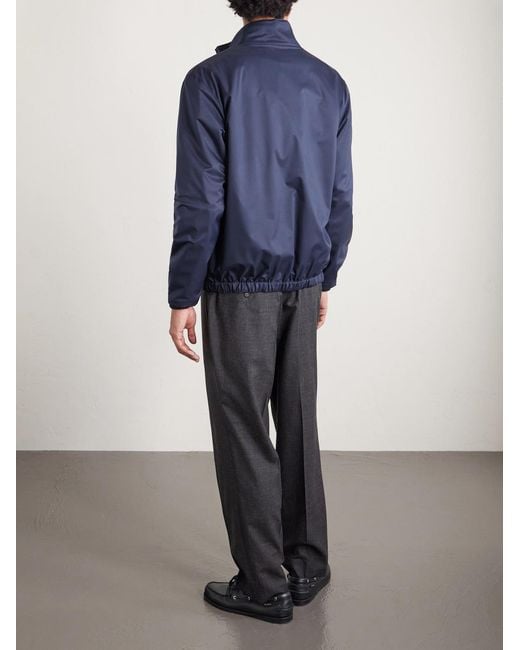 Kiton Shell Bomber Jacket in Blue für Herren