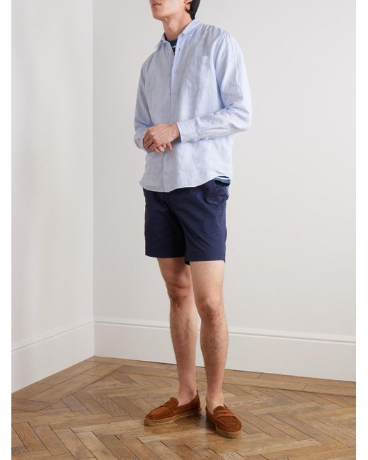 Vilebrequin Caroubis Hemd aus Leinen in Blue für Herren