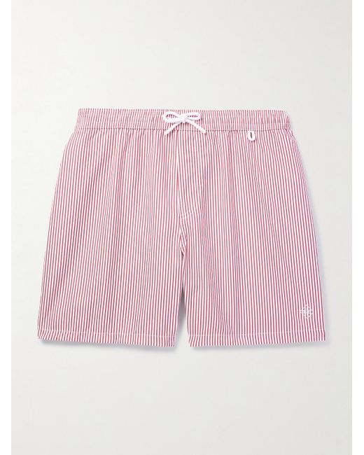 Loro Piana Pink Bay Straight-leg Mid-length Striped Swim Shorts for men