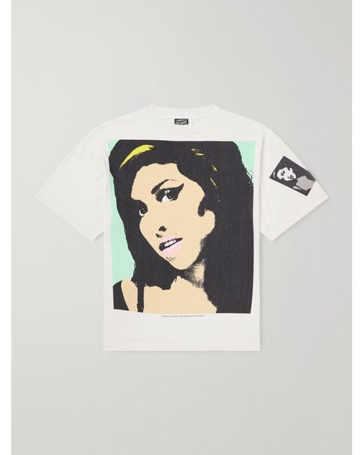 SAINT Mxxxxxx White Amy Printed Cotton-Jersey T-Shirt for men