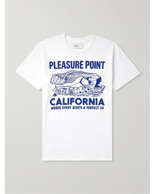 T-shirt in jersey di cotone con stampa Pleasure Point di Local Authority in White da Uomo