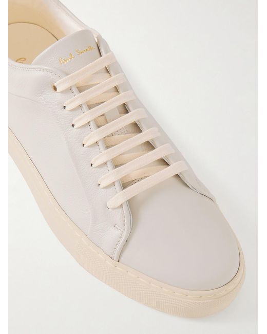 Paul Smith Natural Basso Lux Suede-Trimmed Leather Sneakers for men