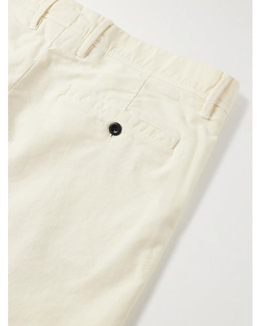 Slowear Natural Slim-fit Cotton-blend Twill Trousers for men