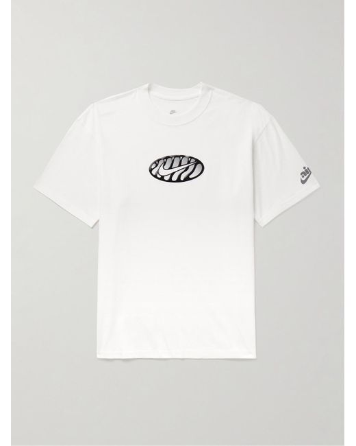 Nike White Sportswear Logo-appliquéd Cotton-jersey T-shirt for men