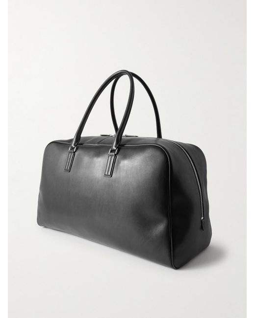 Logo-Print Leather Weekend Bag di Tom Ford in Black da Uomo