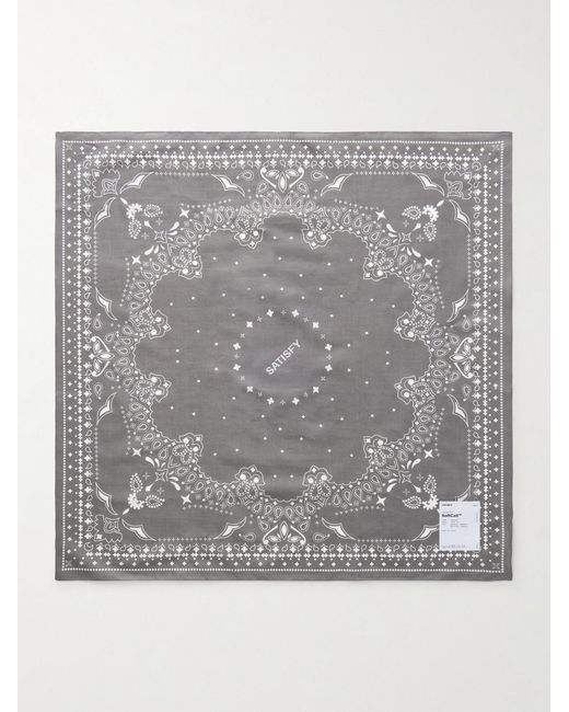 Satisfy Gray Printed Softcell Bandana for men