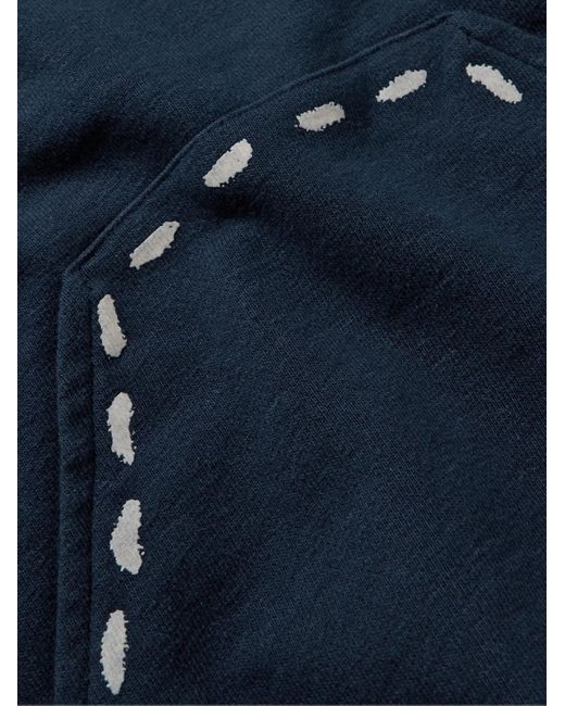 Kapital Marionette Hoodie aus bedrucktem Baumwoll-Jersey in Blue für Herren