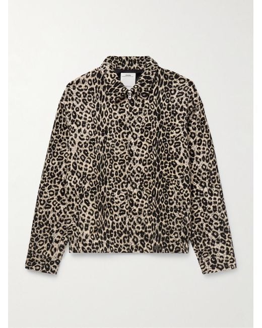 Visvim Natural Redsun Leopard-print Cotton-corduroy Jacket for men