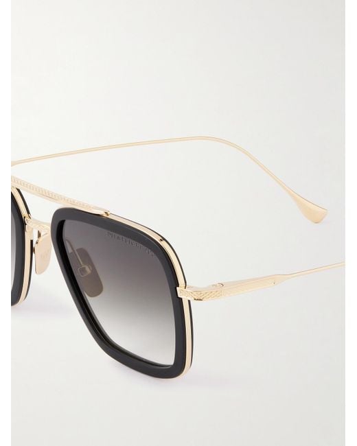 Aviator-Style-Tone And Acetate Sunglasses di Dita Eyewear in Metallic da Uomo