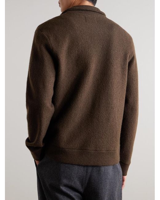 6398 Merino Wool-Felt Jacket di NN07 in Brown da Uomo