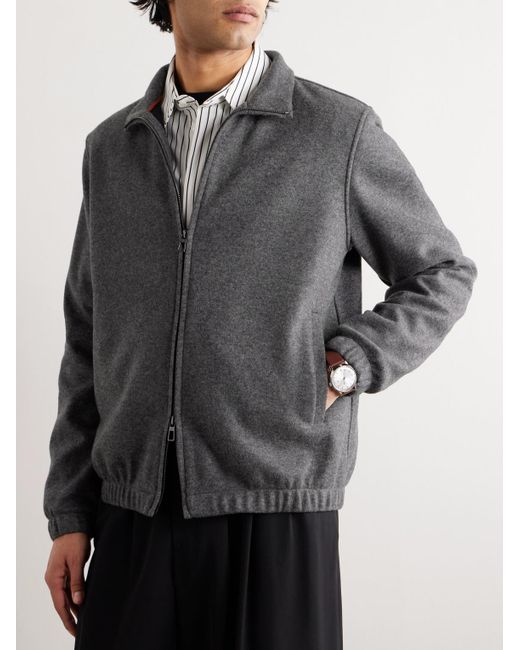 Pullover in misto cashmere con zip di Loro Piana in Gray da Uomo