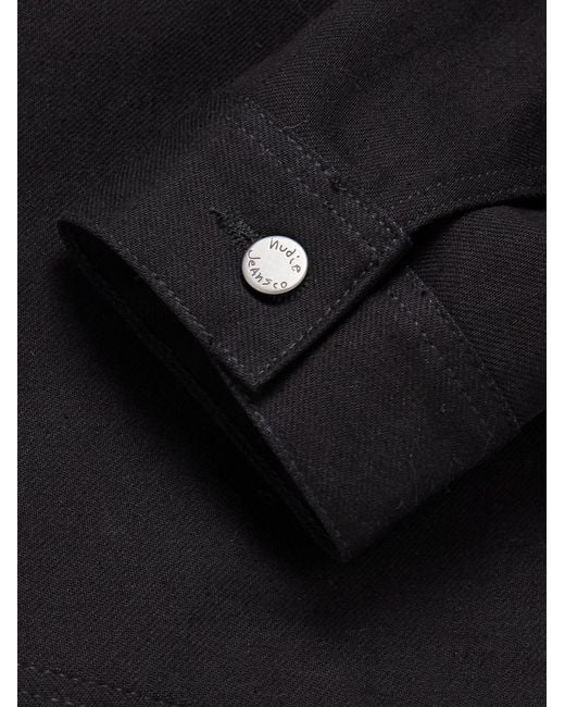 Nudie Jeans Black Conny Organic Denim Jacket for men