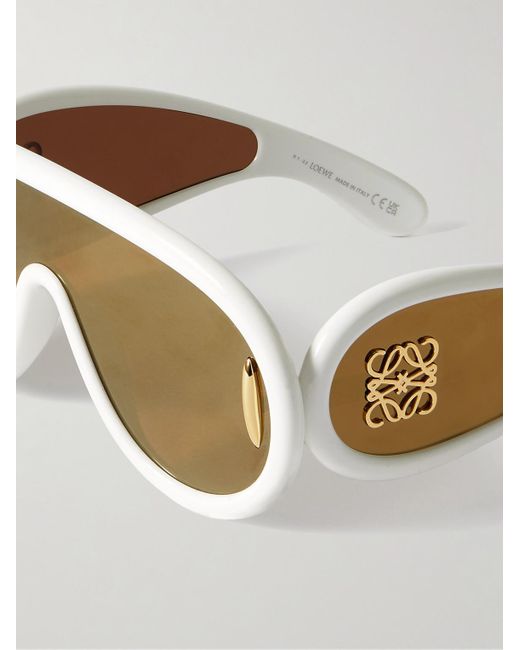 Loewe Natural Paula's Ibiza Wave Mask Oversized D-frame Embellished Acetate Sunglasses for men