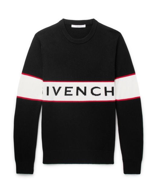 Givenchy Black Logo Wool Jumper for men